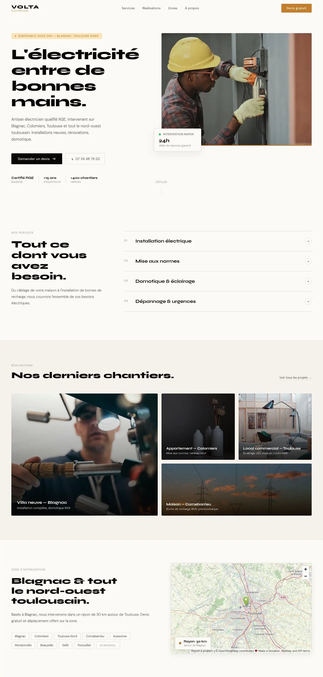 Site web Laurent Plombier Toulouse