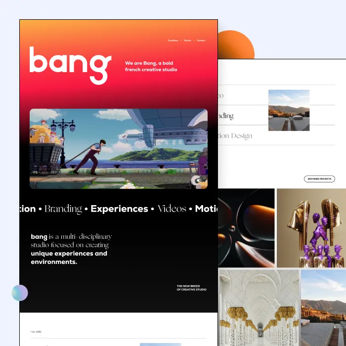 mockup of a project - french digital agency