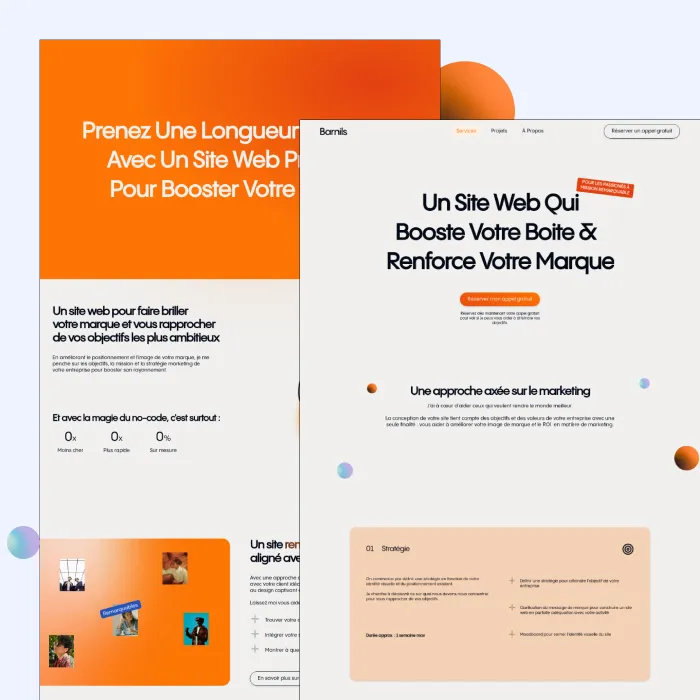 mockup of a project - french marketing agency